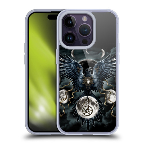 Sarah Richter Animals Gothic Black Raven Soft Gel Case for Apple iPhone 14 Pro