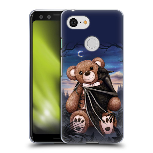 Sarah Richter Animals Bat Cuddling A Toy Bear Soft Gel Case for Google Pixel 3