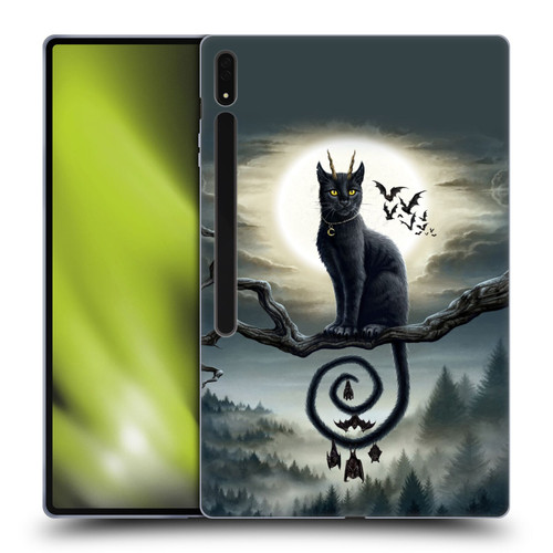 Sarah Richter Animals Gothic Black Cat & Bats Soft Gel Case for Samsung Galaxy Tab S8 Ultra