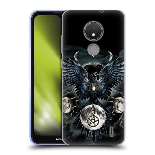 Sarah Richter Animals Gothic Black Raven Soft Gel Case for Nokia C21