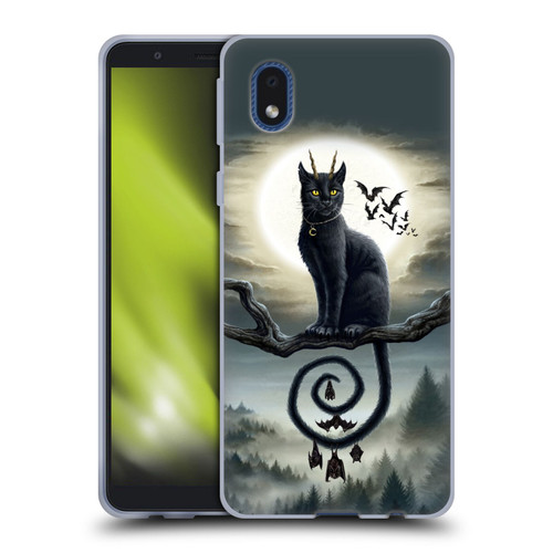 Sarah Richter Animals Gothic Black Cat & Bats Soft Gel Case for Samsung Galaxy A01 Core (2020)