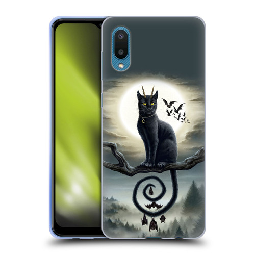 Sarah Richter Animals Gothic Black Cat & Bats Soft Gel Case for Samsung Galaxy A02/M02 (2021)