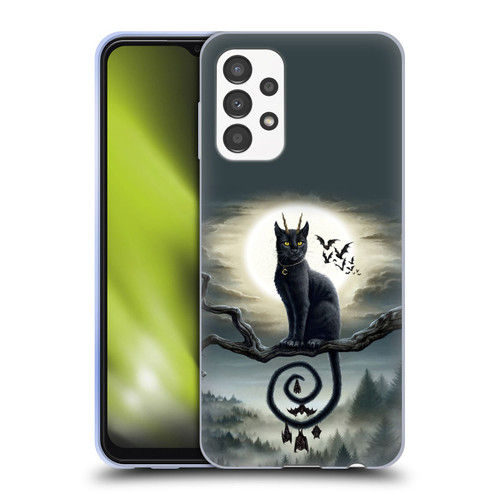 Sarah Richter Animals Gothic Black Cat & Bats Soft Gel Case for Samsung Galaxy A13 (2022)