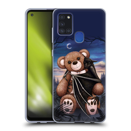 Sarah Richter Animals Bat Cuddling A Toy Bear Soft Gel Case for Samsung Galaxy A21s (2020)