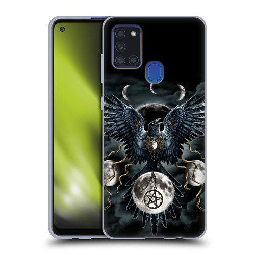 Sarah Richter Animals Gothic Black Raven Soft Gel Case for Samsung Galaxy A21s (2020)