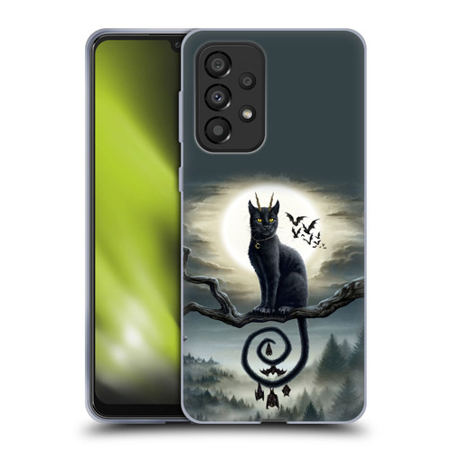 Sarah Richter Animals Gothic Black Cat & Bats Soft Gel Case for Samsung Galaxy A33 5G (2022)