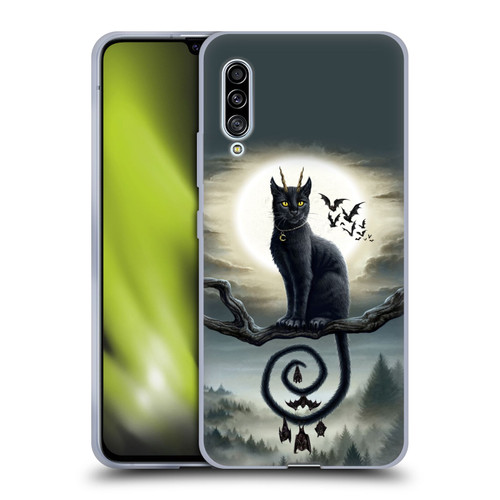 Sarah Richter Animals Gothic Black Cat & Bats Soft Gel Case for Samsung Galaxy A90 5G (2019)
