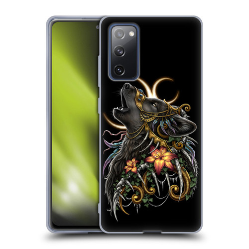 Sarah Richter Animals Gothic Black Howling Wolf Soft Gel Case for Samsung Galaxy S20 FE / 5G