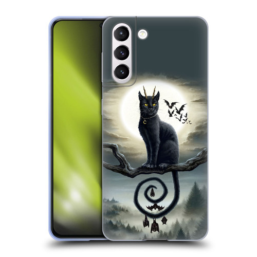Sarah Richter Animals Gothic Black Cat & Bats Soft Gel Case for Samsung Galaxy S21 5G