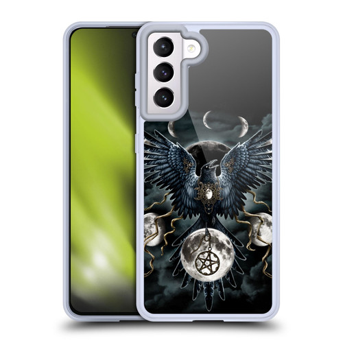 Sarah Richter Animals Gothic Black Raven Soft Gel Case for Samsung Galaxy S21 5G