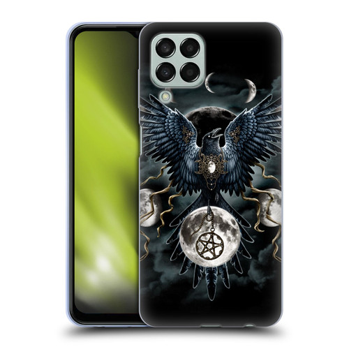 Sarah Richter Animals Gothic Black Raven Soft Gel Case for Samsung Galaxy M33 (2022)