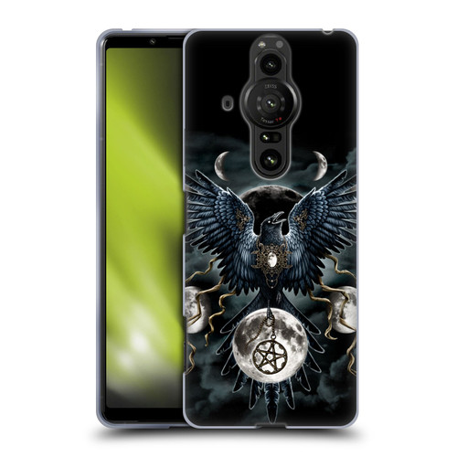 Sarah Richter Animals Gothic Black Raven Soft Gel Case for Sony Xperia Pro-I
