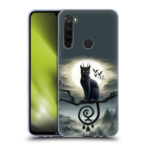 Sarah Richter Animals Gothic Black Cat & Bats Soft Gel Case for Xiaomi Redmi Note 8T
