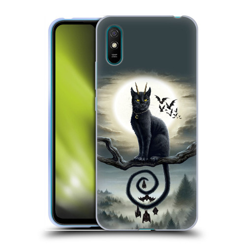 Sarah Richter Animals Gothic Black Cat & Bats Soft Gel Case for Xiaomi Redmi 9A / Redmi 9AT