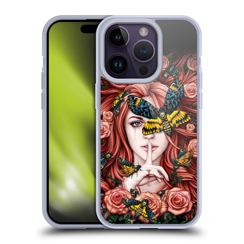 Sarah Richter Fantasy Silent Girl With Red Hair Soft Gel Case for Apple iPhone 14 Pro