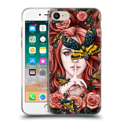 Sarah Richter Fantasy Silent Girl With Red Hair Soft Gel Case for Apple iPhone 7 / 8 / SE 2020 & 2022