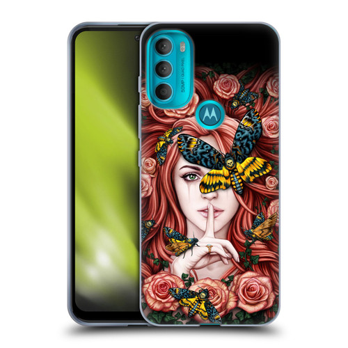 Sarah Richter Fantasy Silent Girl With Red Hair Soft Gel Case for Motorola Moto G71 5G