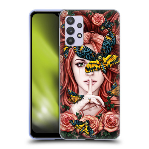 Sarah Richter Fantasy Silent Girl With Red Hair Soft Gel Case for Samsung Galaxy A32 5G / M32 5G (2021)