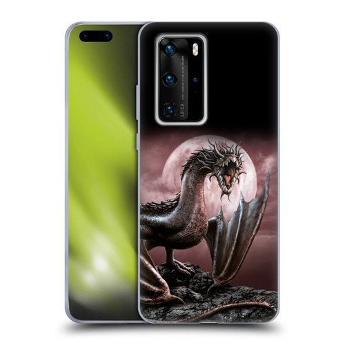 Sarah Richter Fantasy Creatures Black Dragon Roaring Soft Gel Case for Huawei P40 Pro / P40 Pro Plus 5G