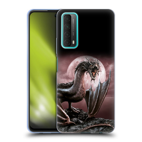 Sarah Richter Fantasy Creatures Black Dragon Roaring Soft Gel Case for Huawei P Smart (2021)