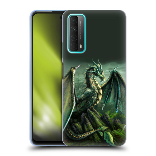 Sarah Richter Fantasy Creatures Green Nature Dragon Soft Gel Case for Huawei P Smart (2021)