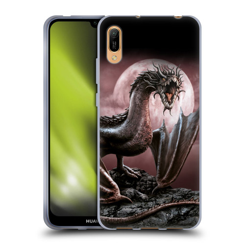 Sarah Richter Fantasy Creatures Black Dragon Roaring Soft Gel Case for Huawei Y6 Pro (2019)