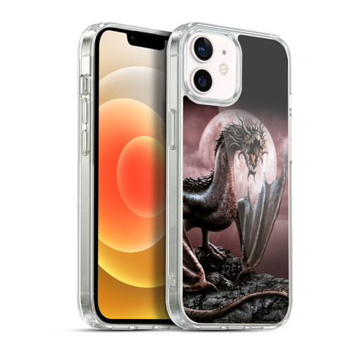 Sarah Richter Fantasy Creatures Black Dragon Roaring Soft Gel Case for Apple iPhone 12 / iPhone 12 Pro & MagSafe