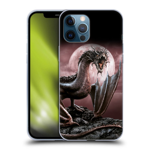 Sarah Richter Fantasy Creatures Black Dragon Roaring Soft Gel Case for Apple iPhone 12 Pro Max