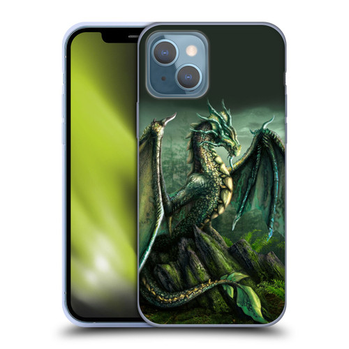 Sarah Richter Fantasy Creatures Green Nature Dragon Soft Gel Case for Apple iPhone 13