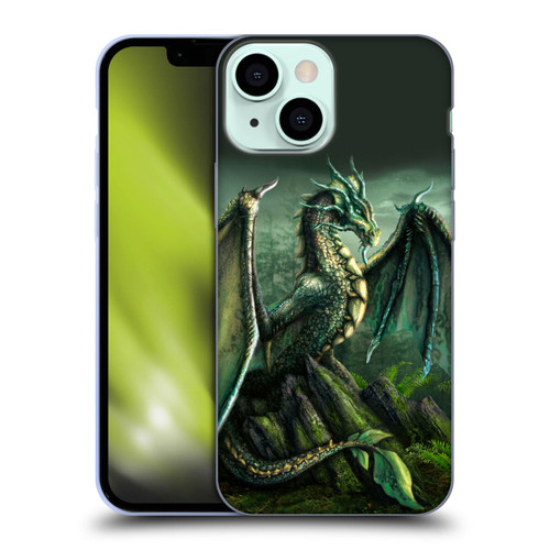 Sarah Richter Fantasy Creatures Green Nature Dragon Soft Gel Case for Apple iPhone 13 Mini