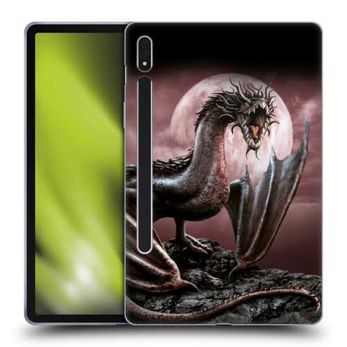 Sarah Richter Fantasy Creatures Black Dragon Roaring Soft Gel Case for Samsung Galaxy Tab S8