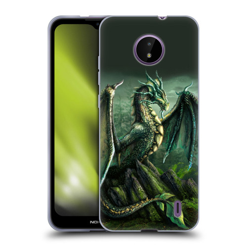 Sarah Richter Fantasy Creatures Green Nature Dragon Soft Gel Case for Nokia C10 / C20