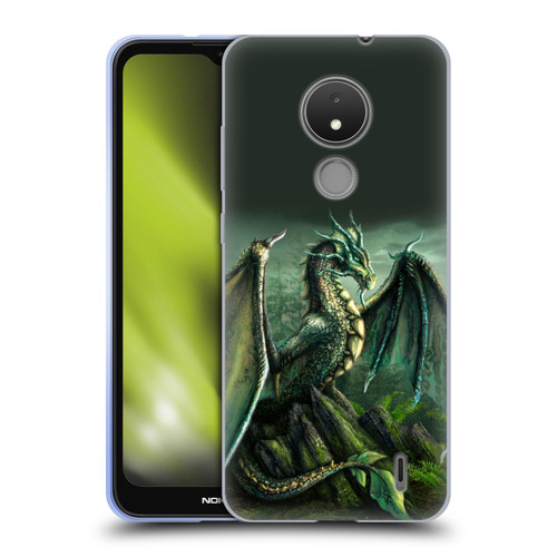 Sarah Richter Fantasy Creatures Green Nature Dragon Soft Gel Case for Nokia C21