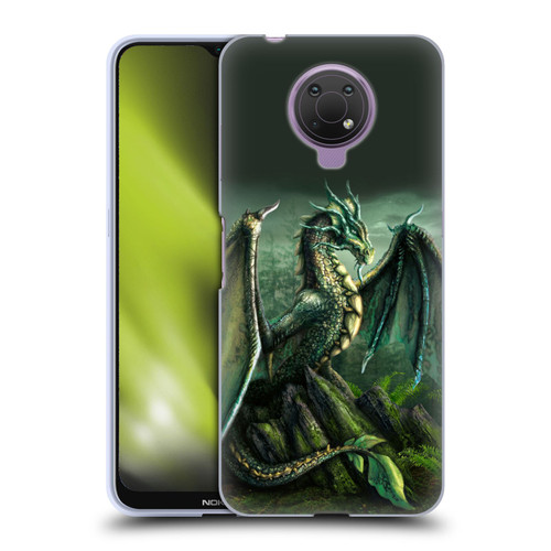 Sarah Richter Fantasy Creatures Green Nature Dragon Soft Gel Case for Nokia G10