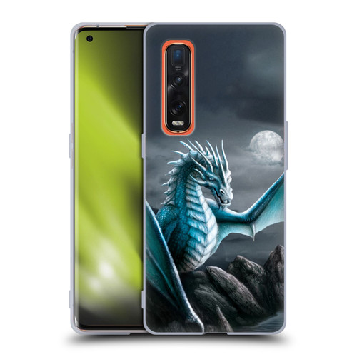 Sarah Richter Fantasy Creatures Blue Water Dragon Soft Gel Case for OPPO Find X2 Pro 5G