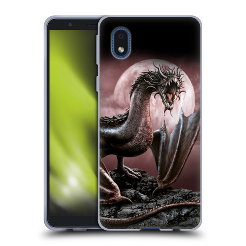Sarah Richter Fantasy Creatures Black Dragon Roaring Soft Gel Case for Samsung Galaxy A01 Core (2020)