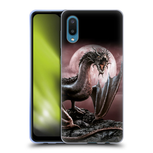 Sarah Richter Fantasy Creatures Black Dragon Roaring Soft Gel Case for Samsung Galaxy A02/M02 (2021)