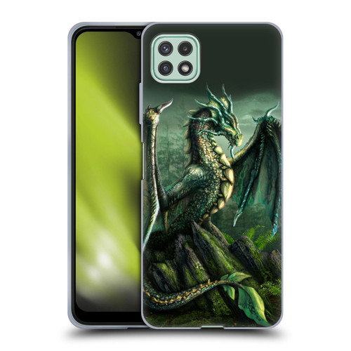 Sarah Richter Fantasy Creatures Green Nature Dragon Soft Gel Case for Samsung Galaxy A22 5G / F42 5G (2021)