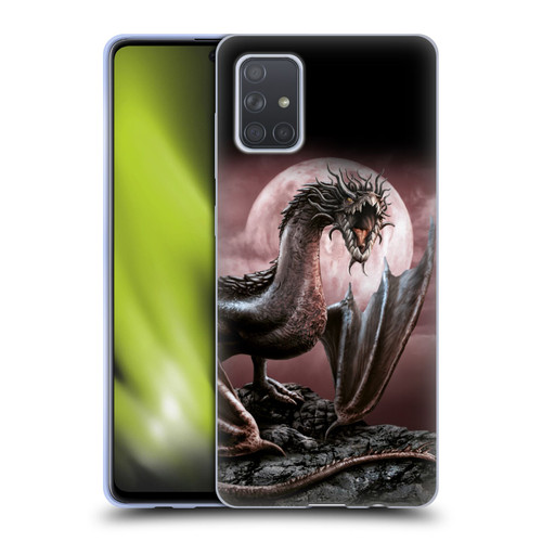 Sarah Richter Fantasy Creatures Black Dragon Roaring Soft Gel Case for Samsung Galaxy A71 (2019)
