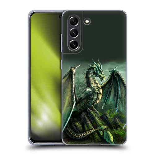 Sarah Richter Fantasy Creatures Green Nature Dragon Soft Gel Case for Samsung Galaxy S21 FE 5G