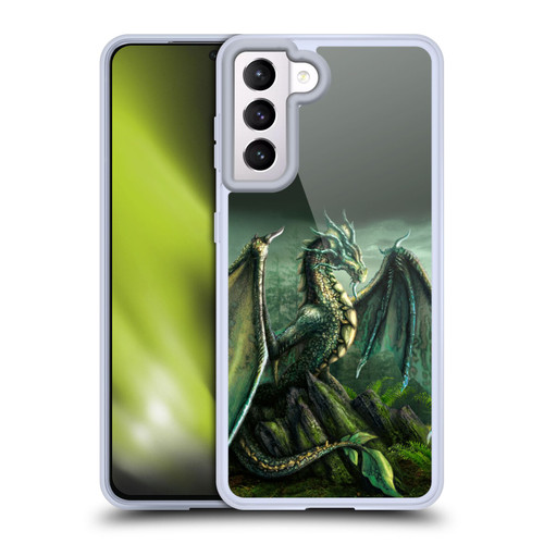 Sarah Richter Fantasy Creatures Green Nature Dragon Soft Gel Case for Samsung Galaxy S21 5G