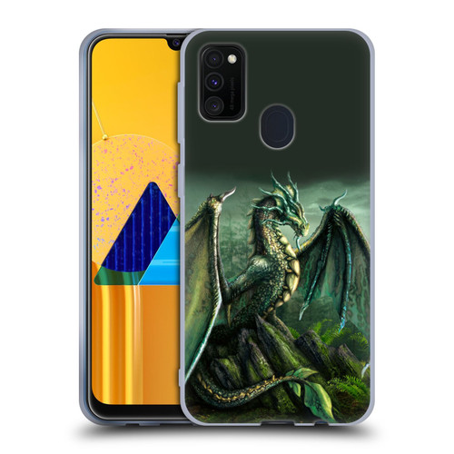 Sarah Richter Fantasy Creatures Green Nature Dragon Soft Gel Case for Samsung Galaxy M30s (2019)/M21 (2020)