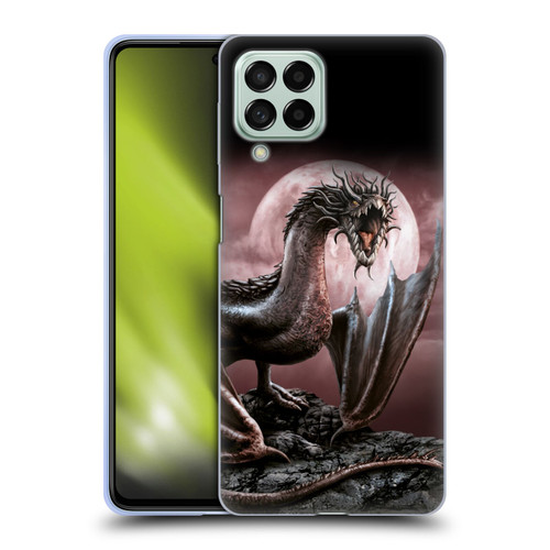 Sarah Richter Fantasy Creatures Black Dragon Roaring Soft Gel Case for Samsung Galaxy M53 (2022)