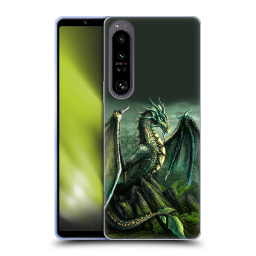 Sarah Richter Fantasy Creatures Green Nature Dragon Soft Gel Case for Sony Xperia 1 IV