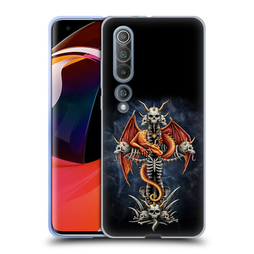 Sarah Richter Fantasy Creatures Red Dragon Guarding Bone Cross Soft Gel Case for Xiaomi Mi 10 5G / Mi 10 Pro 5G