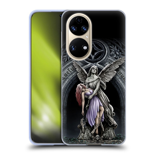Sarah Richter Gothic Stone Angel With Skull Soft Gel Case for Huawei P50