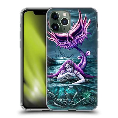 Sarah Richter Gothic Mermaid With Skeleton Pirate Soft Gel Case for Apple iPhone 11 Pro