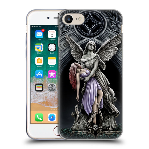 Sarah Richter Gothic Stone Angel With Skull Soft Gel Case for Apple iPhone 7 / 8 / SE 2020 & 2022