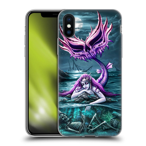 Sarah Richter Gothic Mermaid With Skeleton Pirate Soft Gel Case for Apple iPhone X / iPhone XS