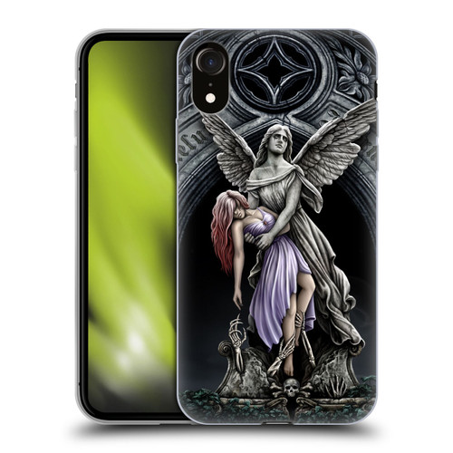 Sarah Richter Gothic Stone Angel With Skull Soft Gel Case for Apple iPhone XR